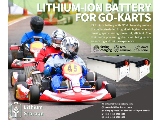 พลังการจัดเก็บลิเธียม Go-karts การเปลี่ยนกระแสไฟฟ้าในสหราชอาณาจักรด้วยเทคโนโลยี Li-ion based